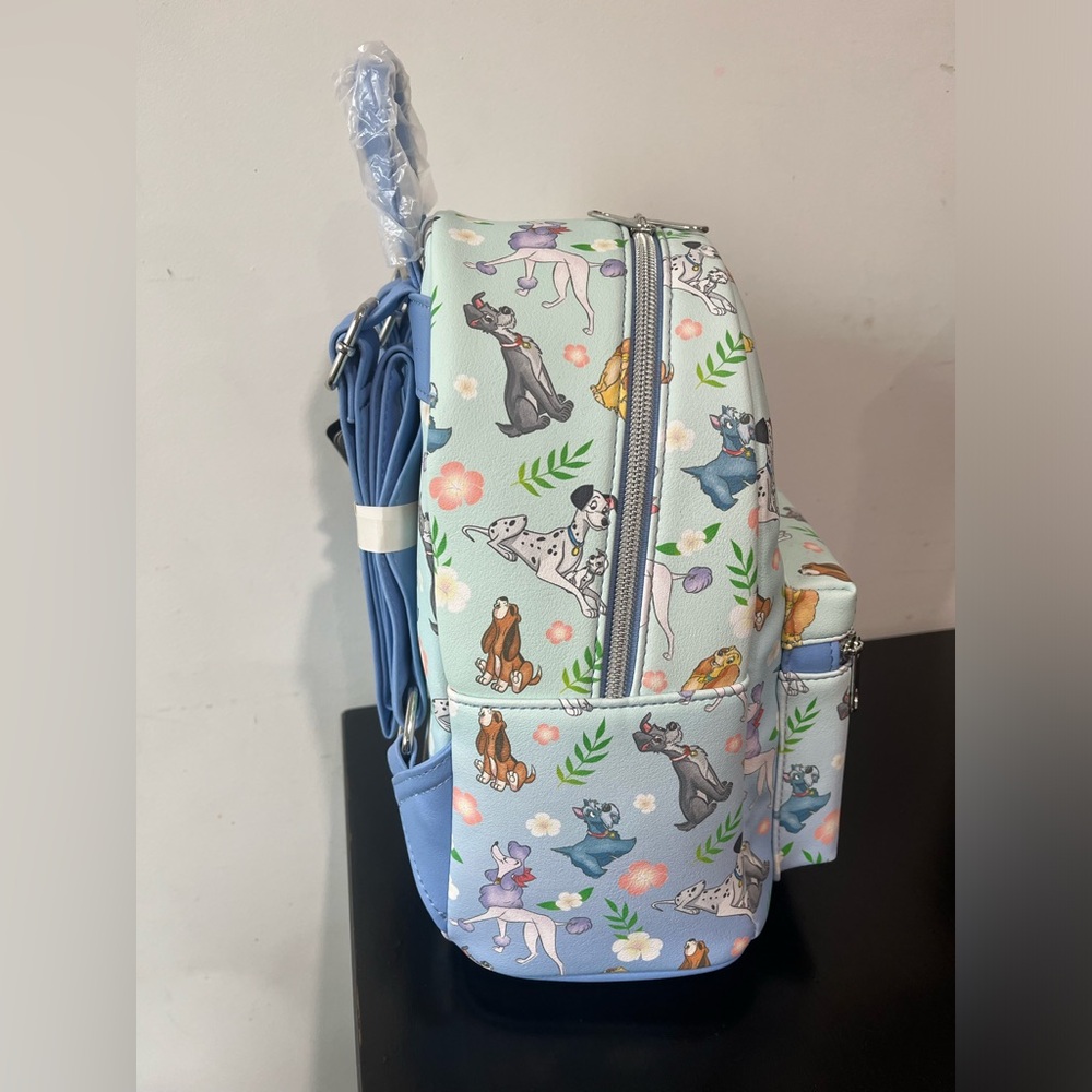 Loungefly Disney Dogs Floral Mini Backpack - Picture 4 of 8
